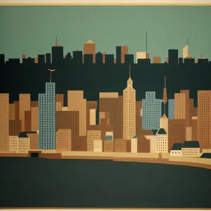 Urban Crossword Puzzle: City Skyline and Cargo Ship