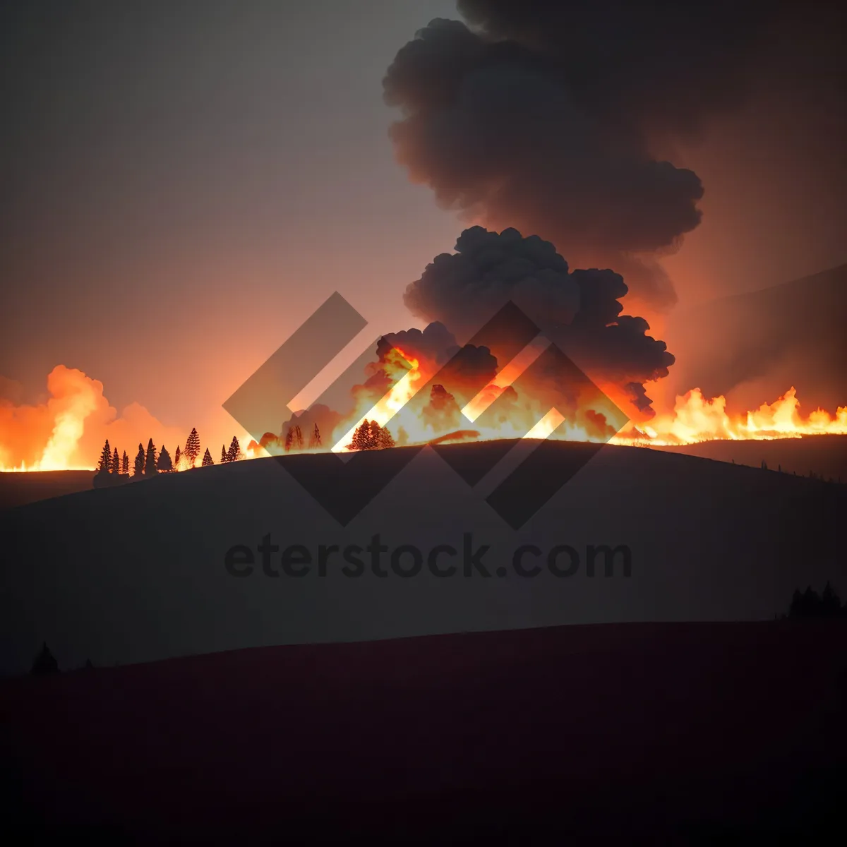 Picture of Fiery Celestial Sunset with Blazing Flamethrower