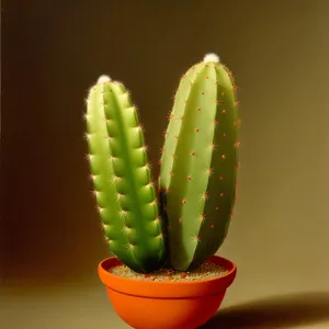 Fresh Pineapple in Pot with Natural Leaf