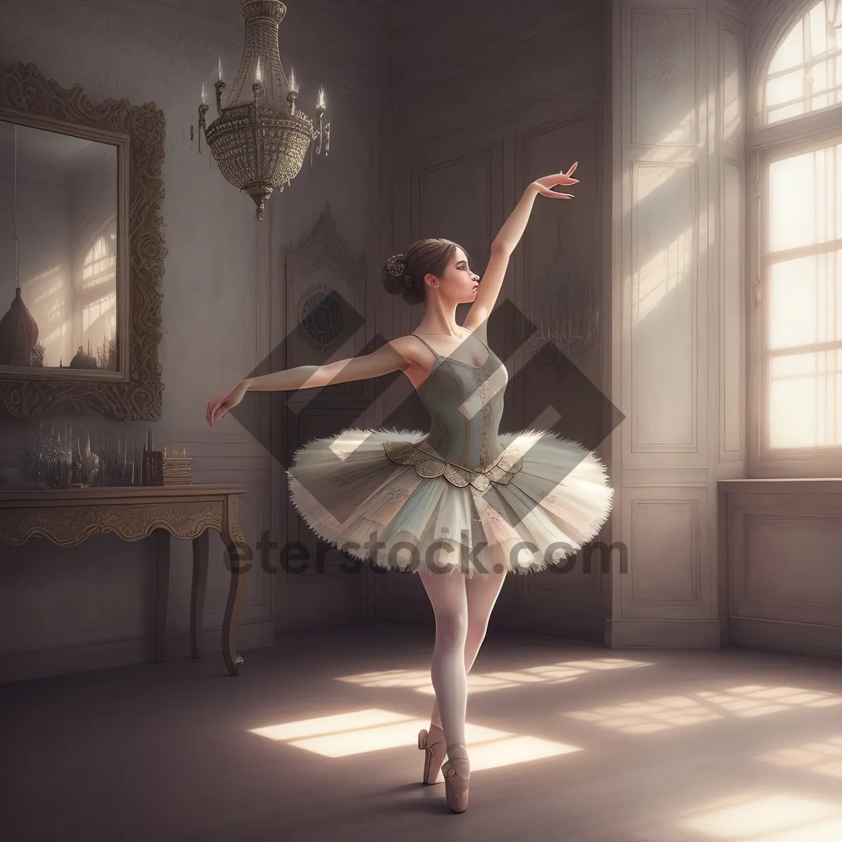 Picture of Elegant ballet dancer showcasing graceful movements.