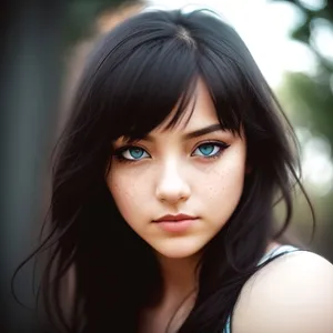 Beautiful Brunette Fashion Model with Stunning Locks