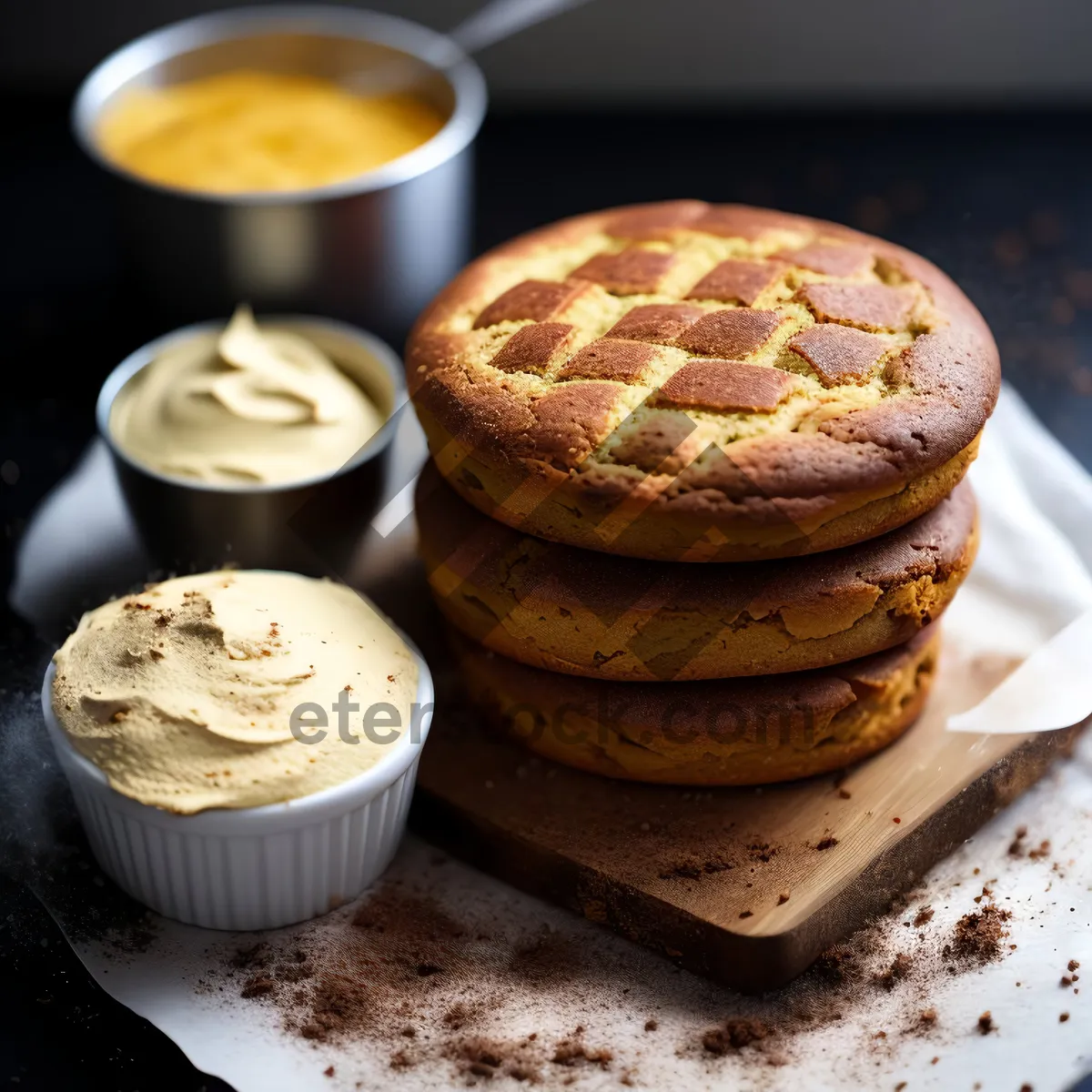 Picture of Delicious Chocolate Muffin with Cappuccino