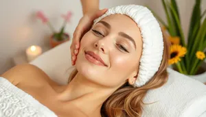 Happy Lady Smiling in Wellness Spa Treatment