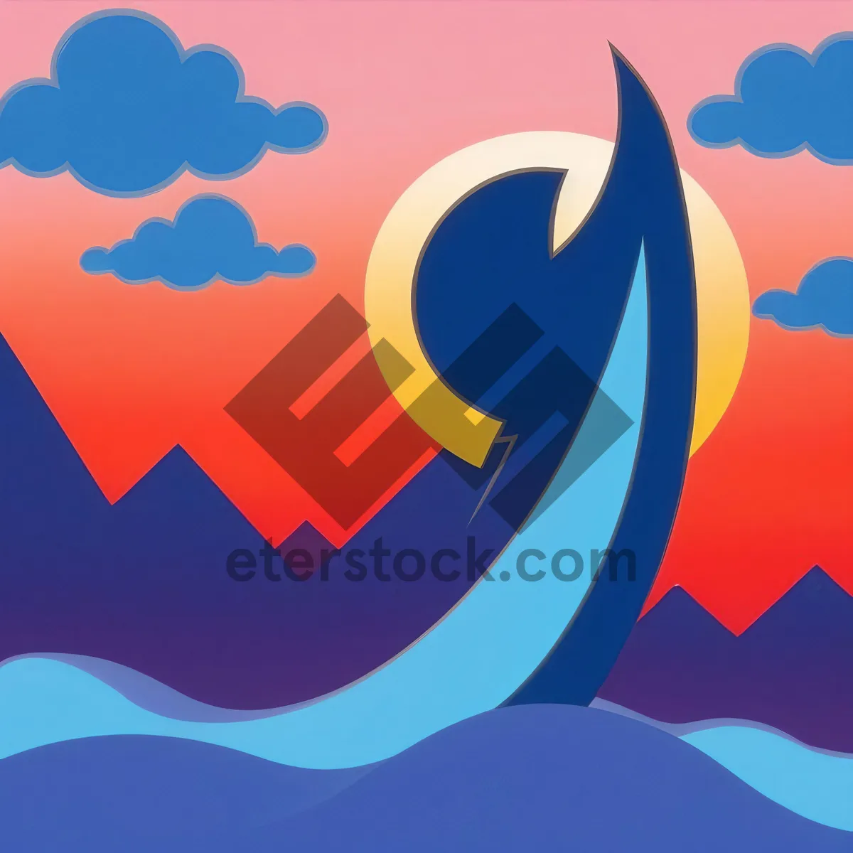 Picture of Abstract Sky Wave Design Art