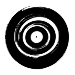 3D Acoustic Sound Icon Circle