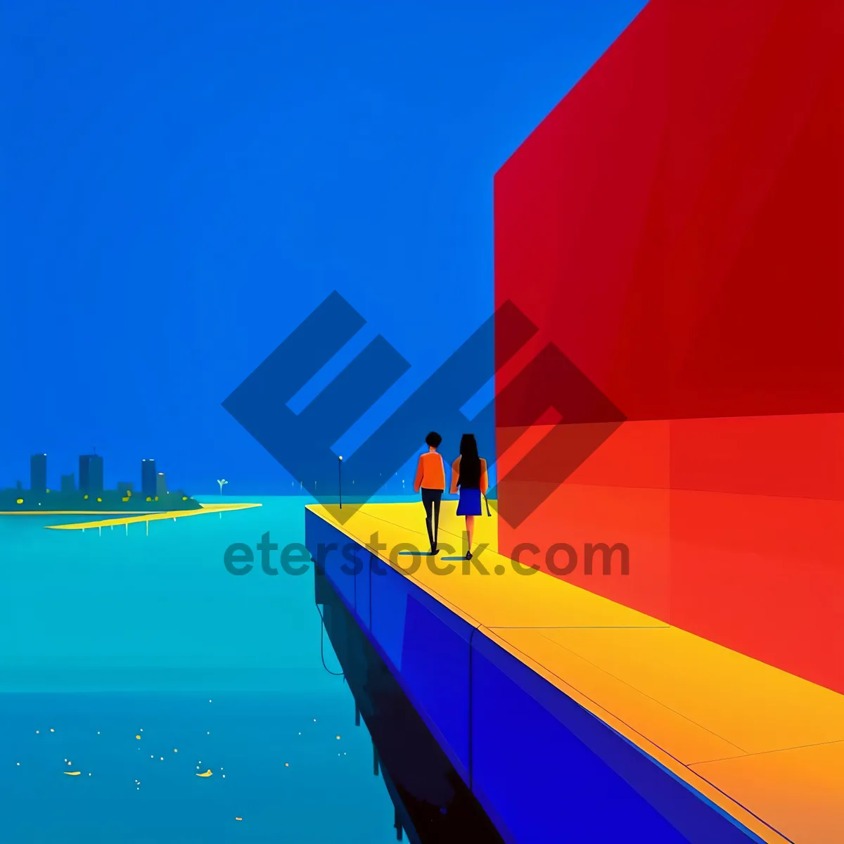 Picture of Vibrant Flag Graphic Art with Export Design