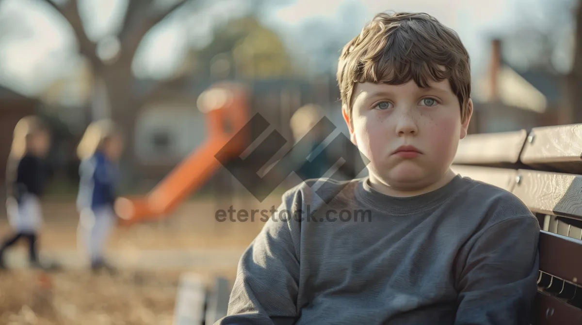Picture of Happy Smiling Child Portrait Outdoors in the Park