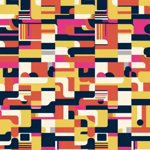 Colorful geometric tile pattern design