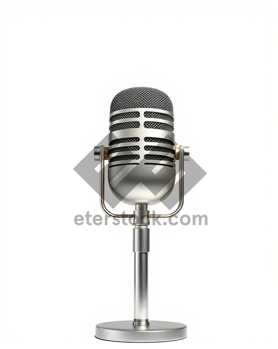 Picture of Vintage microphone on stage during live performance