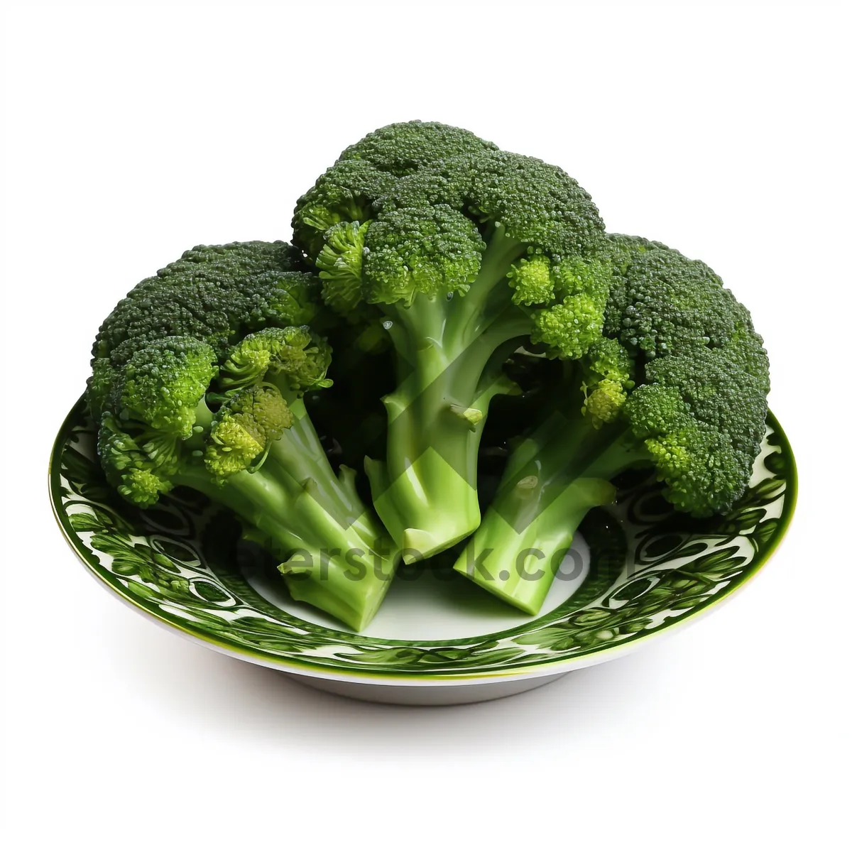 Picture of Healthy vegetable dinner with fresh broccoli and cabbage