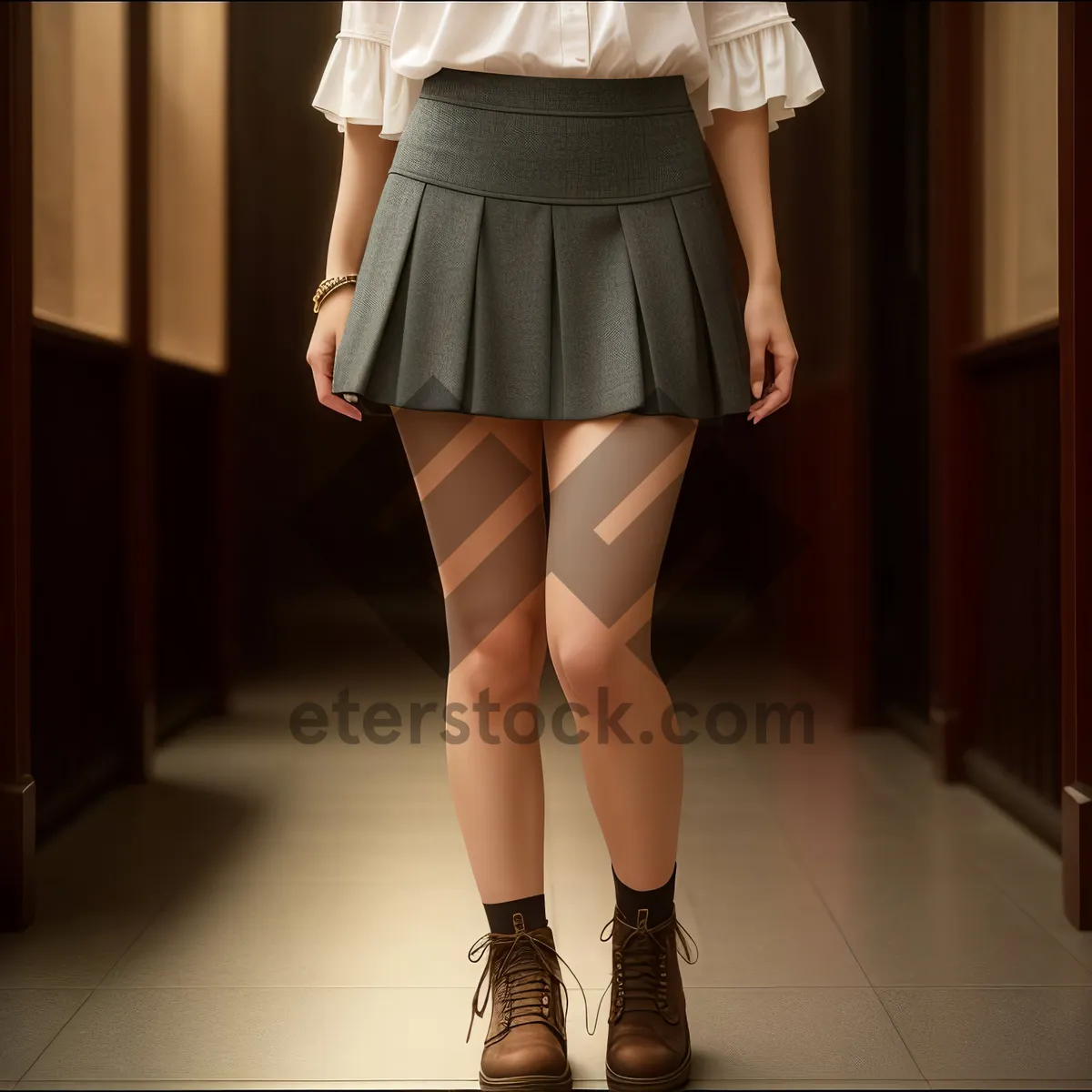 Picture of Stunning Fashion Model in Attractive Mini Skirt