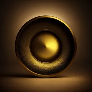 Shiny Black Circle Button Set - Modern Design