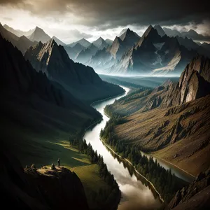 Snowcapped Peaks in Majestic Glacier National Park