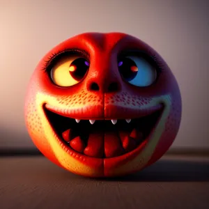 Spooky Halloween Jack-o'-Lantern Grinning in Darkness