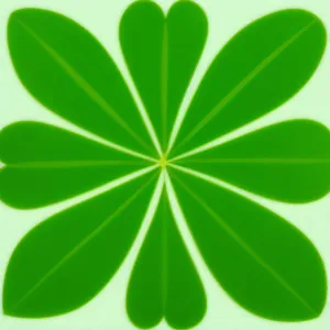 Spring Leaf Clover Art Design: Vibrant Symbol of Nature's Pattern