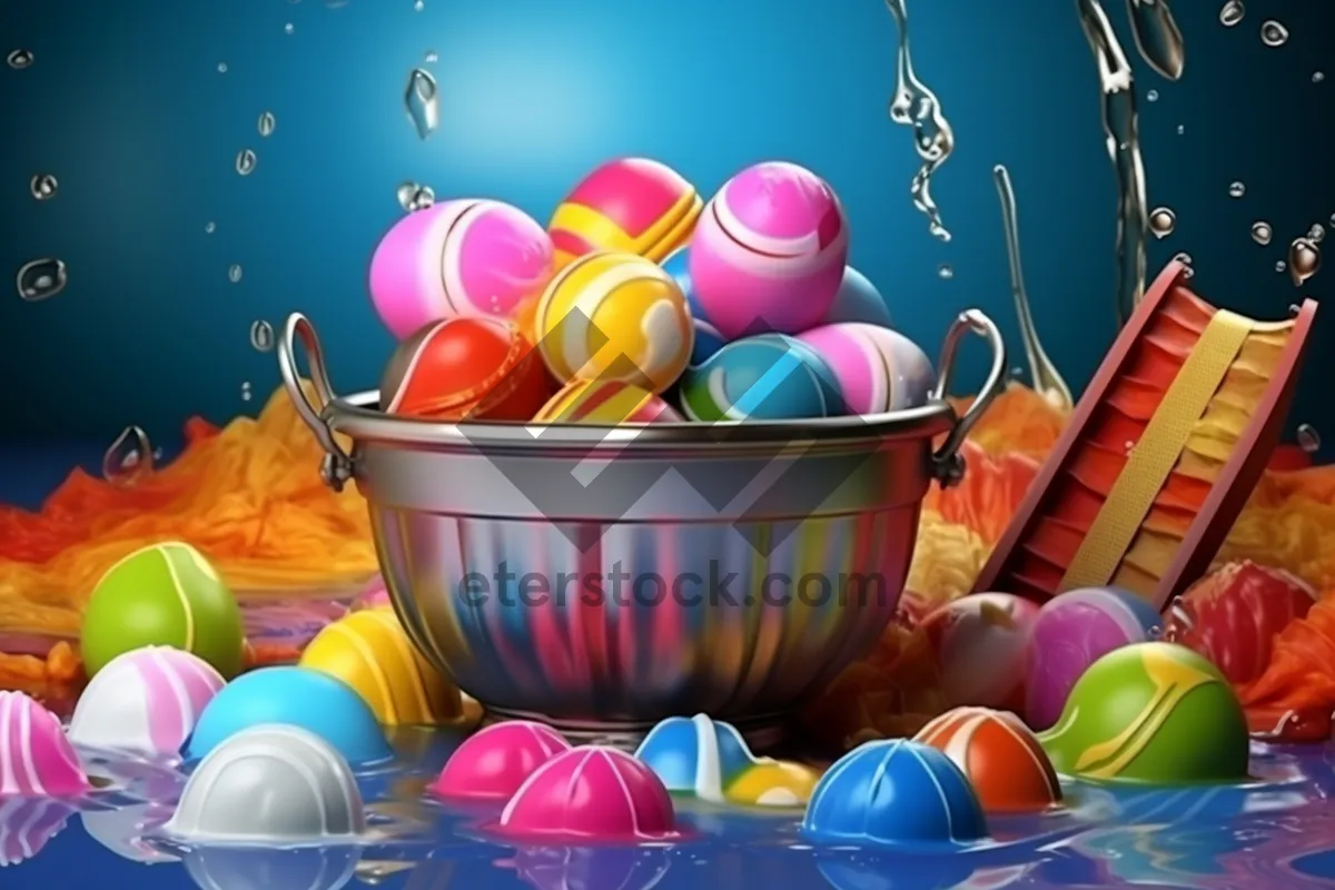 Picture of Colorful Birthday Balloon Party Decorations.