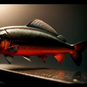 Vibrant Orange Pet Fish in Aquarium