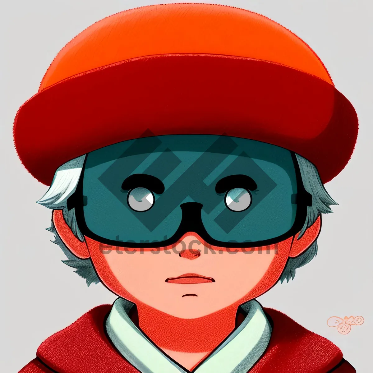 Picture of Cartoon Boy with Goggles, Clip Art Repairman