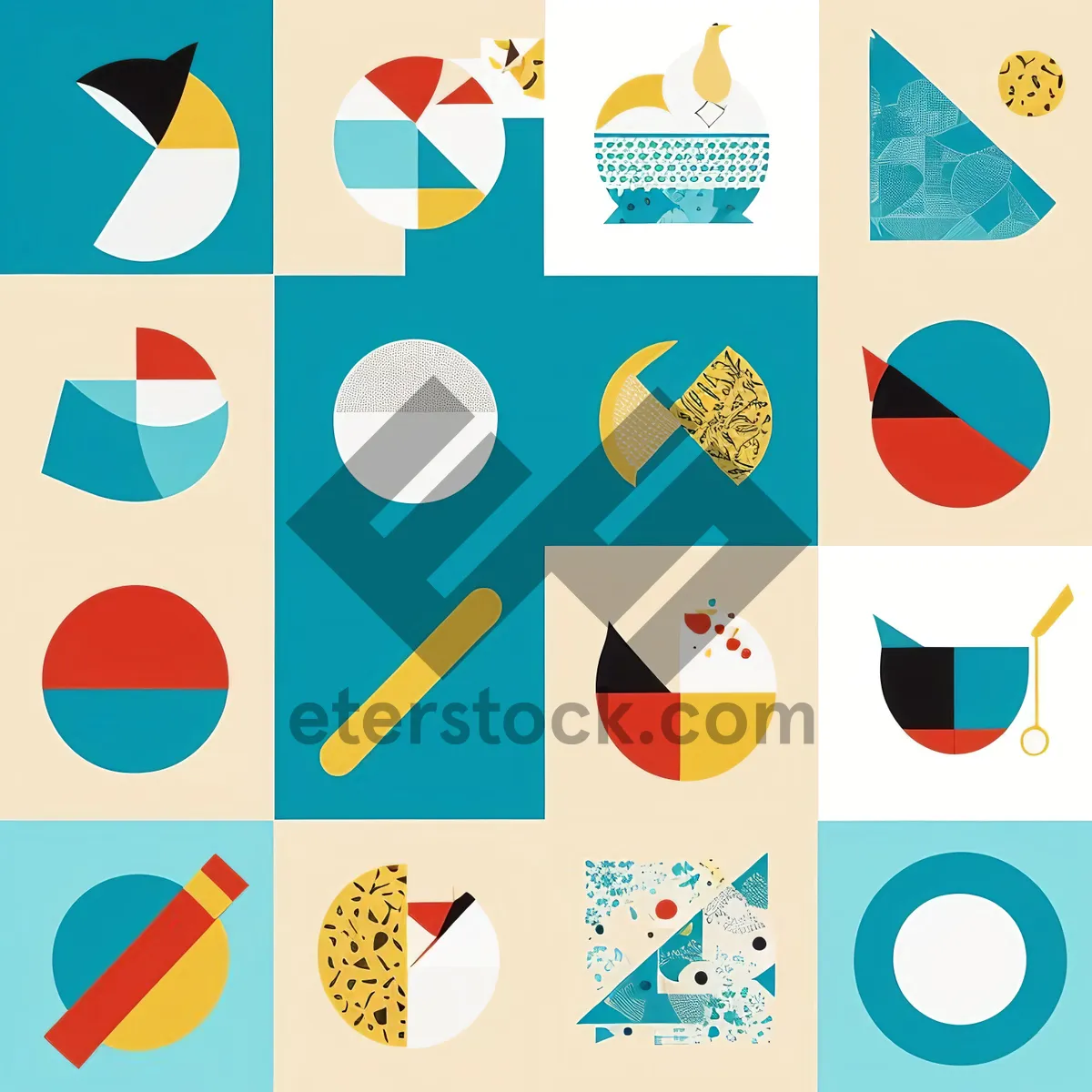 Picture of Graphic design symbol icon sign set elements.