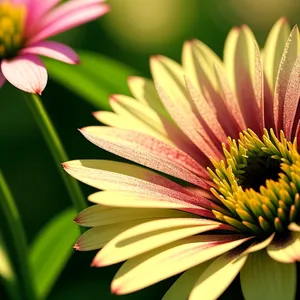 Bright Pink Daisy Blossom in Summer Garden