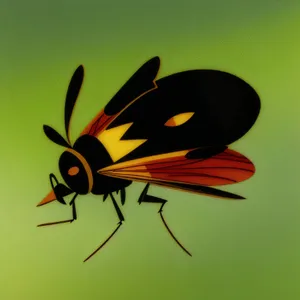 Close-Up of Vibrant Yellow Ladybug on Leaf