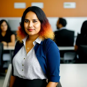 Confident professional businesswoman with a charming smile