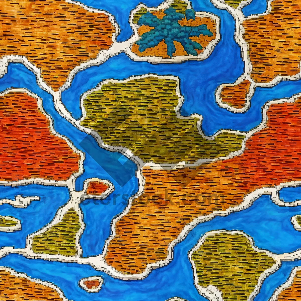 Picture of World Puzzle: Mosaic Handcrafted Geography Map