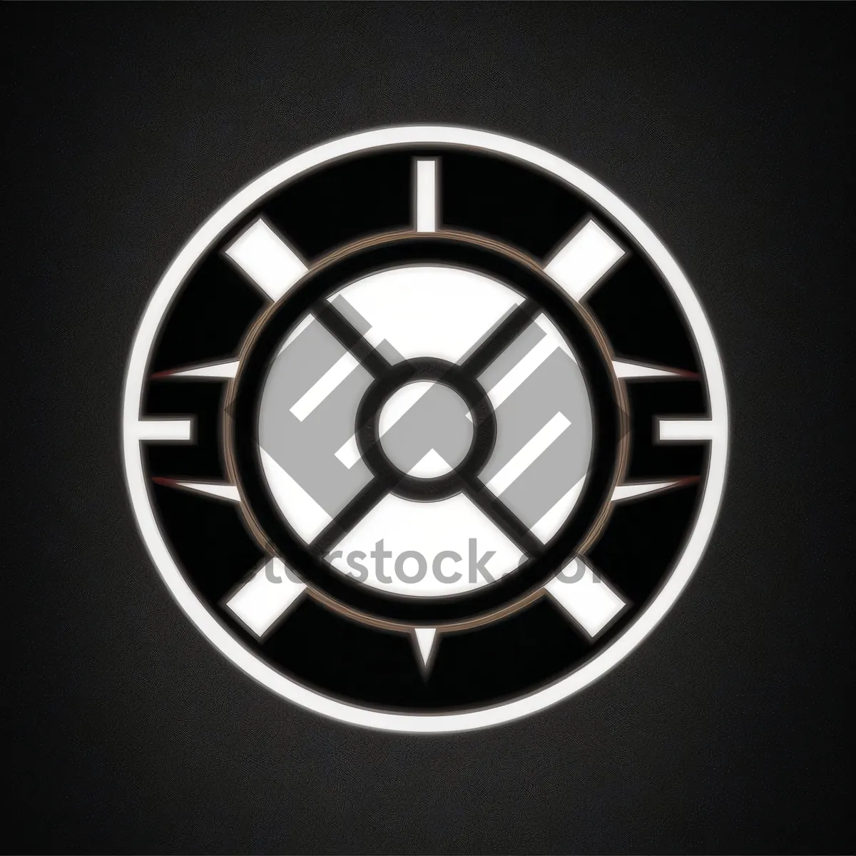 Picture of Modern Shiny Black Round Web Buttons Set