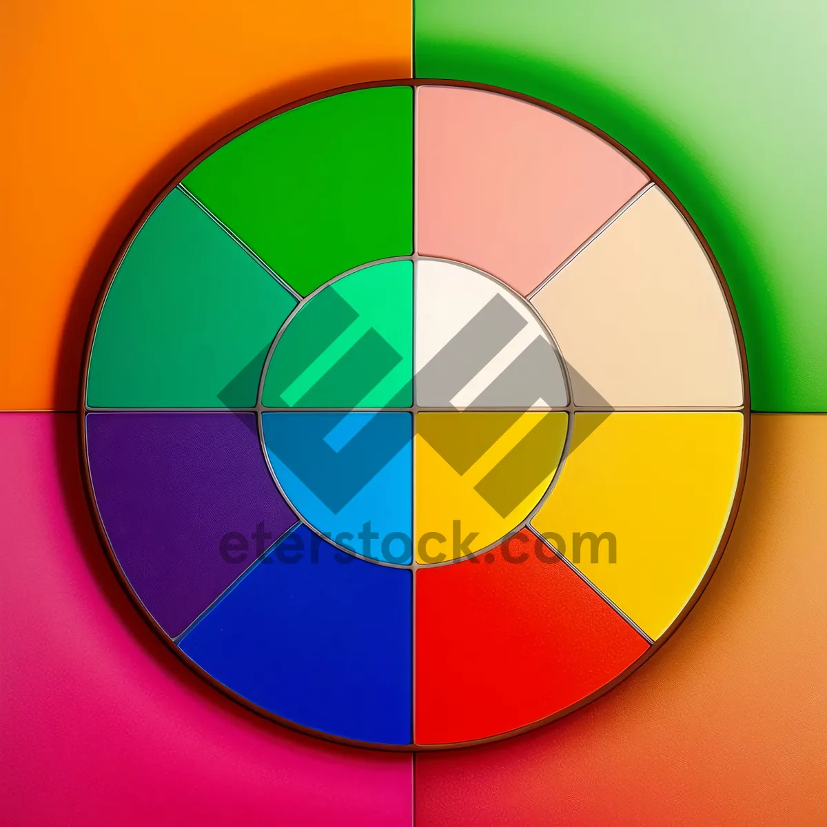 Picture of Bright Round Button Set: Modern Glossy Icons