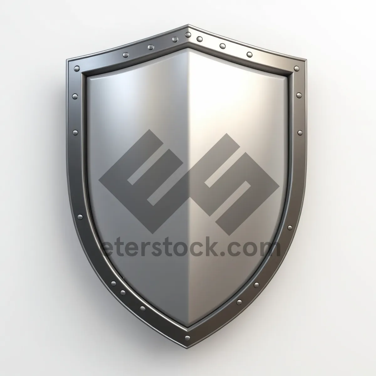 Picture of Shiny 3D metallic shield emblem design