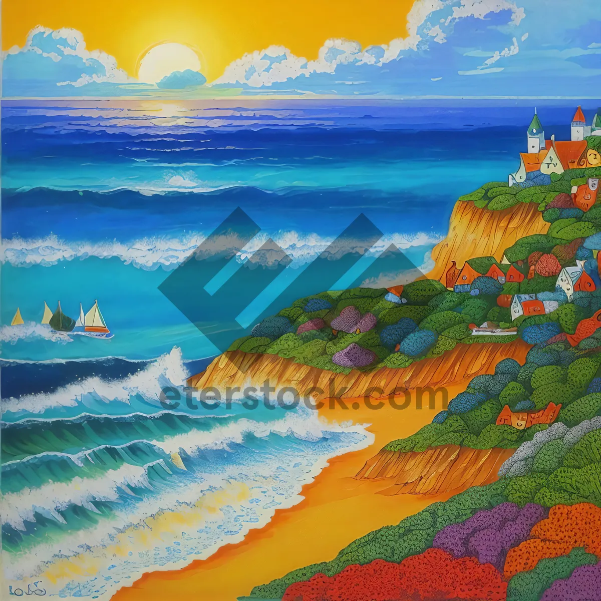 Picture of Tropical beach resort with stunning ocean views.