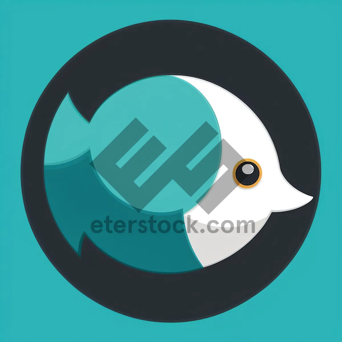 Picture of Circular Icon Design: Symbolic Button with Graphic