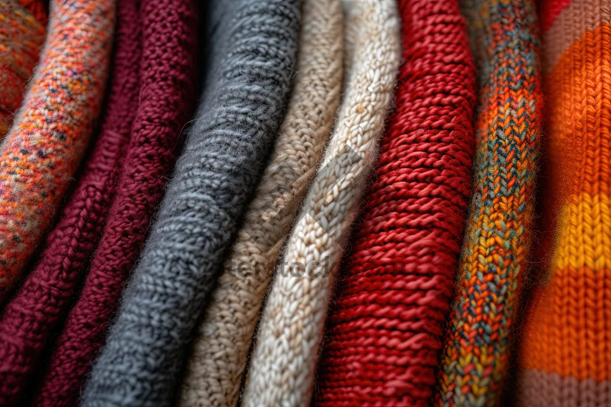 Picture of Colorful Wool Textured Fastener Cloth