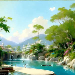 Tropical Paradise Resort with Palm-Fringed Beach and Crystal Clear Waters