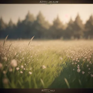 Sun-kissed Wheat Field in Rural Landscape