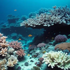 Tropical Coral Reef: Deep-sea Exploration Under Sunlight