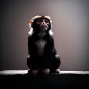 Wild Chimpanzee in Natural Habitat: Majestic Primate in the Wild