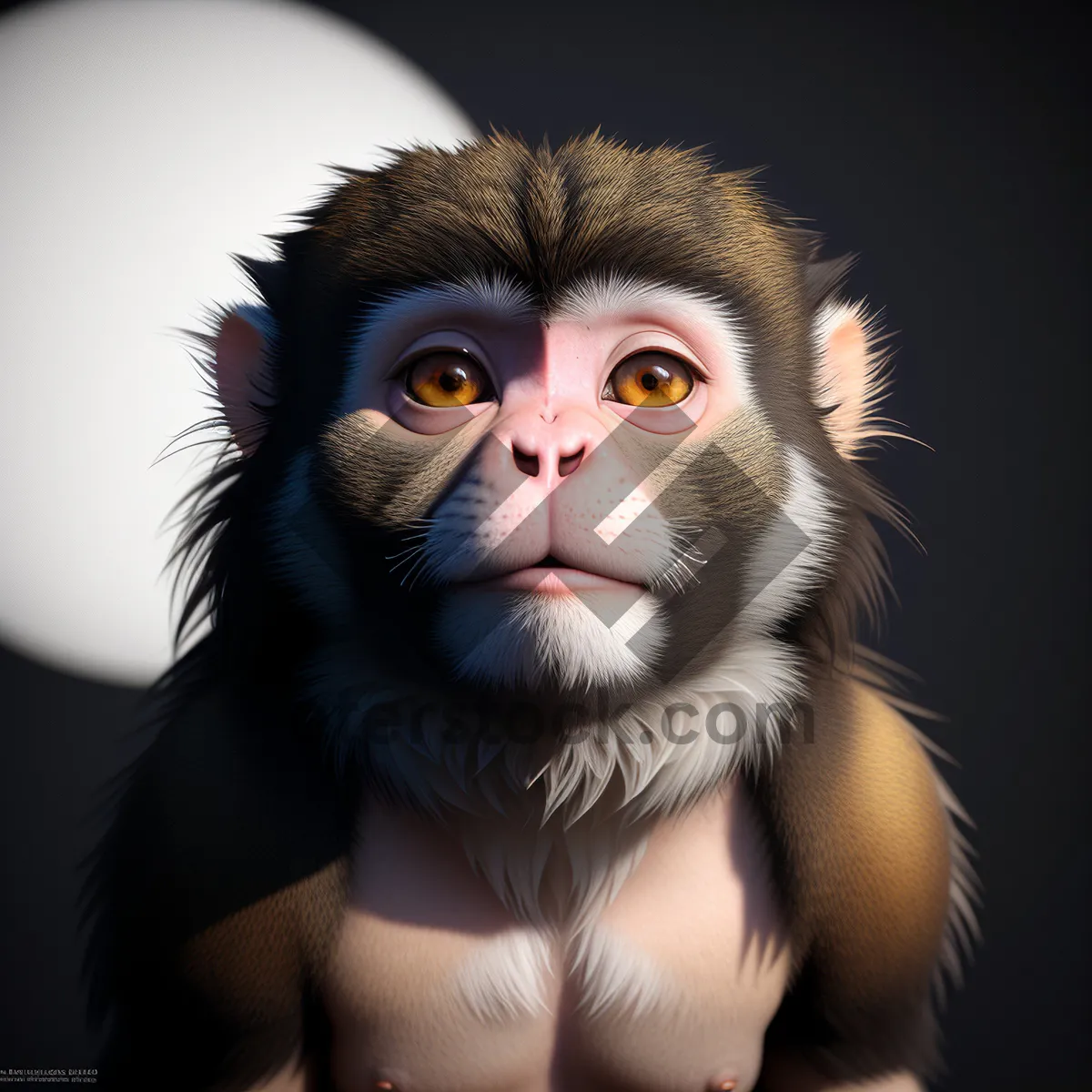 Picture of Cute Baby Primate with Attractive Eyes