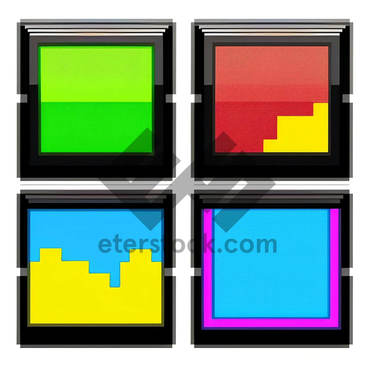 Picture of Retro Blank Frame Icon Set