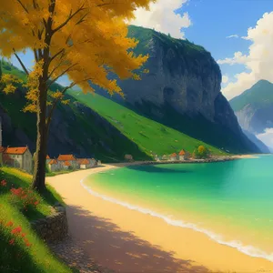 Serene Tropical Beachscape with Azure Waters