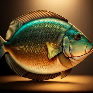 Colorful Underwater Fish in a Tropical Aquarium