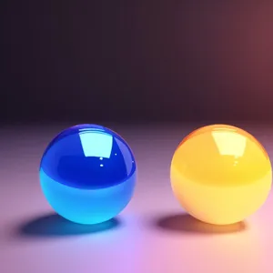 Colorful Button Collection with Shiny Glass Reflection