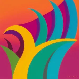 Colorful Graphic Wave Design - Rainbow Symbol