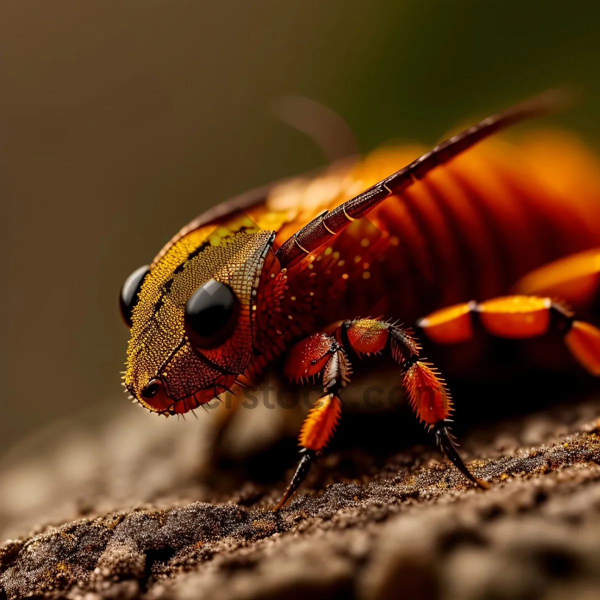 Picture of Garden Beetle - Close-up Insect with Black Wings