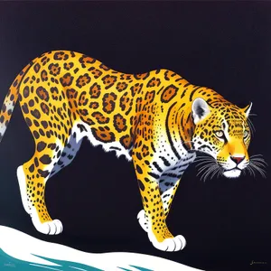 Majestic Leopard Stalking Through the Grass