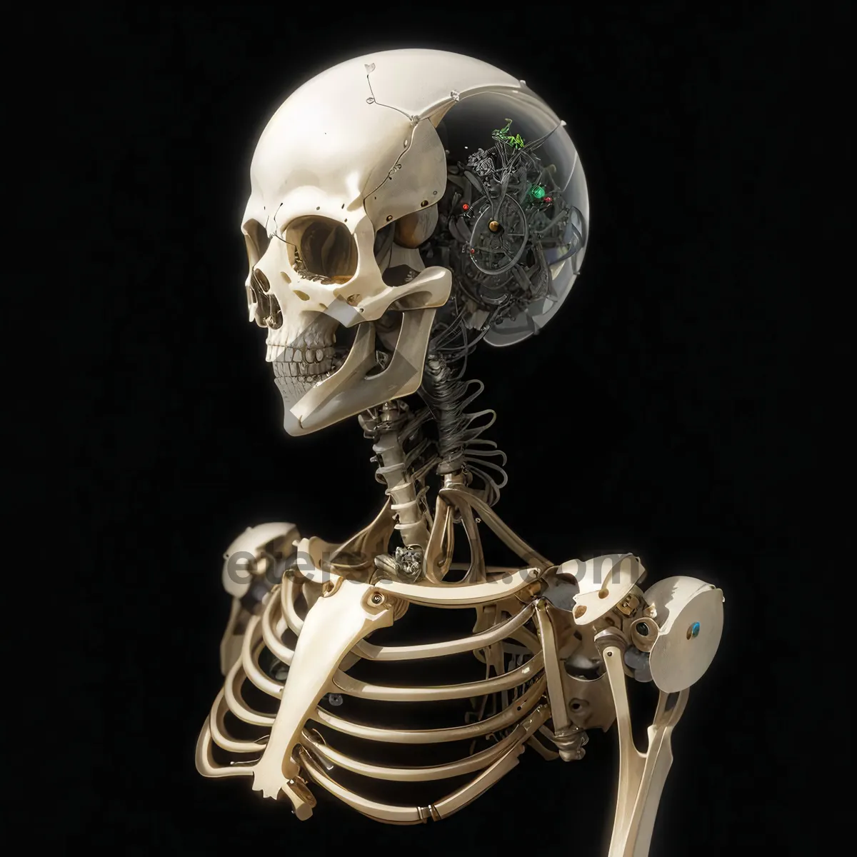 Picture of Spooky 3D skull sculpture in anatomical pose