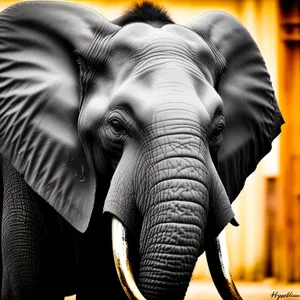 Majestic Endangered Ivory Bull in South African National Park