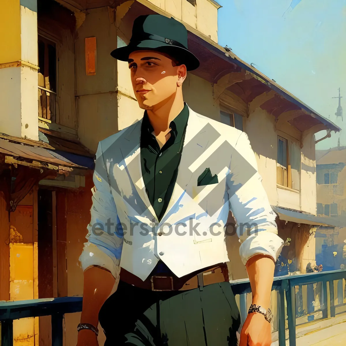 Picture of Professional businessman wearing a suit and hat