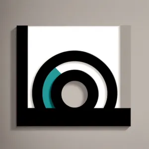 Modern 3D Magnetic Disk Icon - Memory Symbol