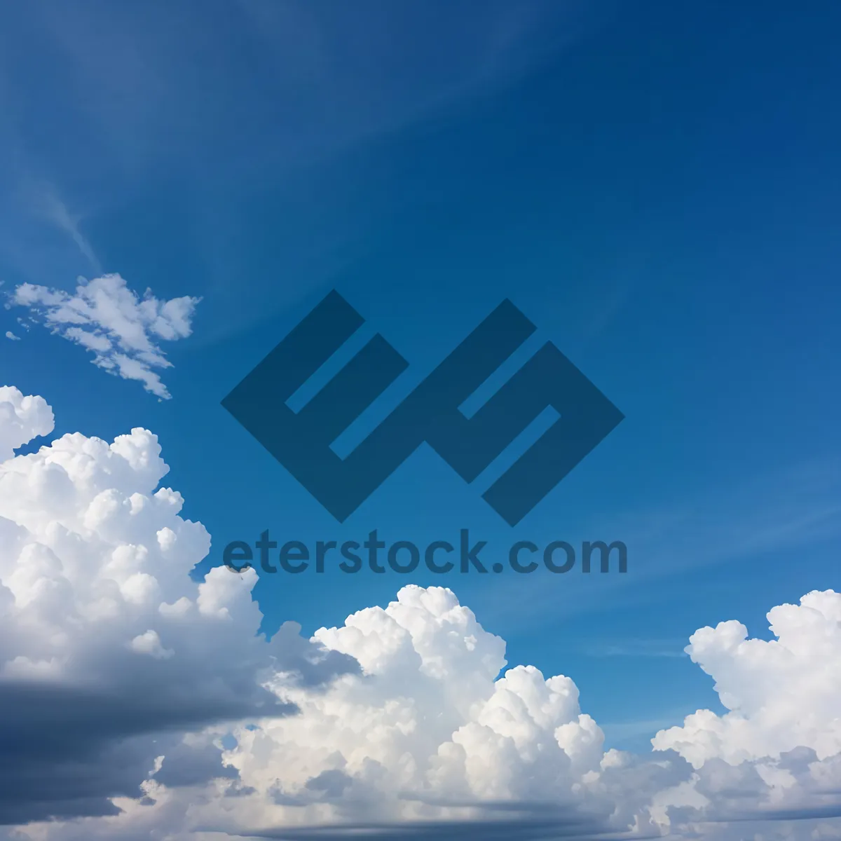 Picture of Vibrant Sky with Fluffy Clouds